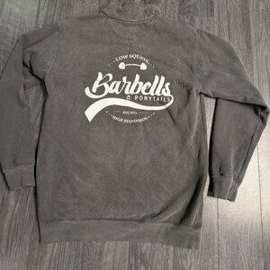 Barbells And Ponytails 1/4 Zip Pullover "Logo" Sweatshirt Sz M